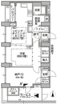 東雲キャナルコートCODAN 14-412 間取り図