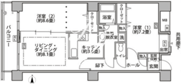 東雲キャナルコートCODAN 18-303 間取り図