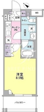 フレアージュ白金台 209 間取り図