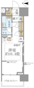 クレヴィア両国国技館通り 303 間取り図