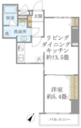 ＳＳ．ＦＬＡＴ神楽坂サウス 1201 間取り図