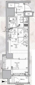 プレミアムキューブ亀戸 101 間取り図