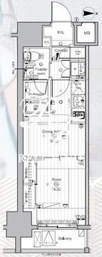 プレミアムキューブ亀戸 603 間取り図