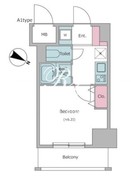 レジディア東品川 603 間取り図