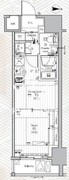 プレミアムキューブ亀戸 304 間取り図