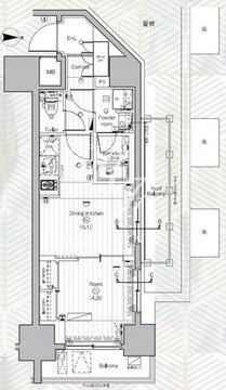 プレミアムキューブ亀戸 205 間取り図