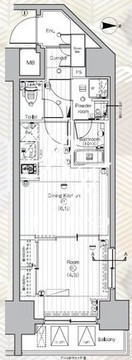 プレミアムキューブ亀戸 405 間取り図