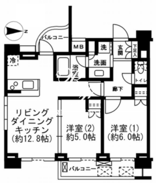 レジディア新宿イースト2 904 間取り図