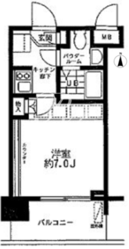 レジディア大森東 408 間取り図