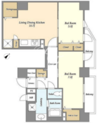 ミレドゥーエ門前仲町 701 間取り図
