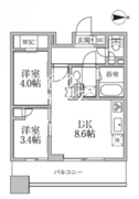 レジディア新御徒町2 1202 間取り図
