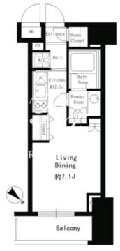 パークルージュ赤坂檜町 303 間取り図