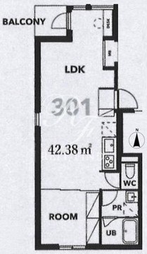 LUXE南青山 301 間取り図