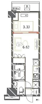ジェノヴィア四谷三丁目グリーンヴェール 203 間取り図