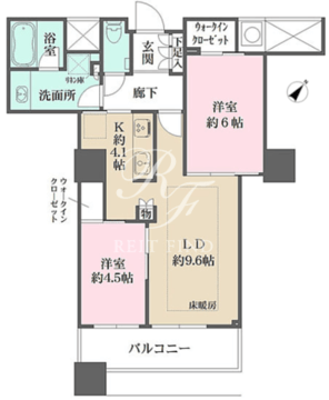 ザ・パークハウス西新宿タワー60 4713 間取り図