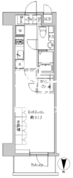 スペーシア住吉 805 間取り図