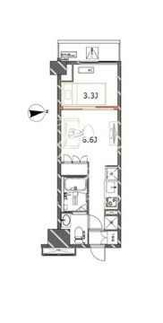 ジェノヴィア四谷三丁目グリーンヴェール 1003 間取り図