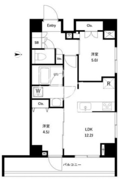 ジェノヴィア両国6グリーンヴェール 1101 間取り図