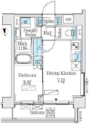 コスモグラシア内神田 304 間取り図