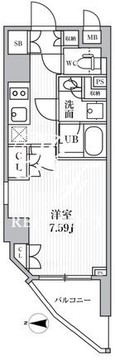 シーズンフラッツ池袋 503 間取り図