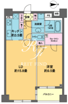 カスタリア高輪 1004 間取り図