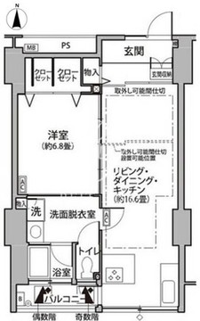 東雲キャナルコートCODAN 11-1009 間取り図