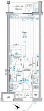 プレミアムキューブG白金台 305 間取り図