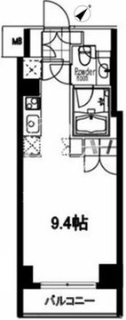 フレンシア麻布十番サウス 803 間取り図