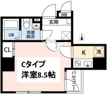 スカイ錦糸町 403 間取り図