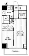 クロスレジデンス白金高輪 807 間取り図