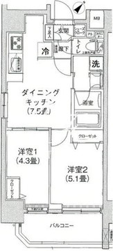 ティモーネプレミアム三ノ輪ステーション 1301 間取り図