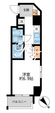 アーデン門前仲町 508 間取り図