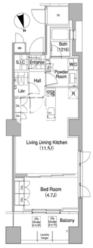 コンフォリア東池袋ウエスト 716 間取り図