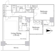河田町ガーデン C-3701 間取り図