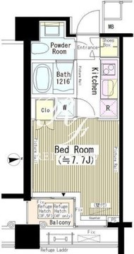 六本木エムケイアートレジデンス 305 間取り図