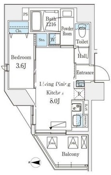 デュオフラッツ池袋 901 間取り図