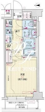 プレサンスジェネ赤羽真正寺坂 205 間取り図