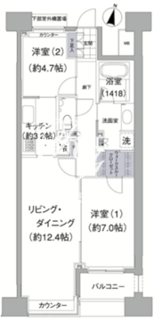 アビティ目黒 107 間取り図