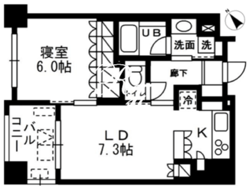 レジディア日本橋浜町 205 間取り図