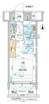 ディームス品川南大井 314 間取り図