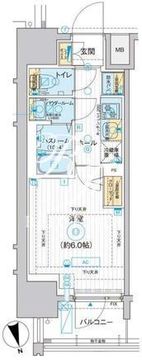 ディームス品川南大井 513 間取り図