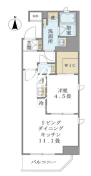 ブリリアイスト上野御徒町 703 間取り図