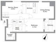 レジディア東麻布 301 間取り図