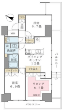 ブリリアイスト東雲キャナルコート 213 間取り図