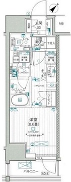 パレステージ上野入谷 203 間取り図