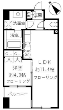 ニューシティアパートメンツ千駄ヶ谷2 702 間取り図