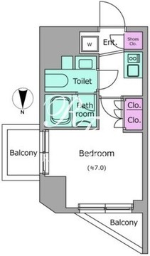 クレヴィアリグゼ北品川2ステーションコート 502 間取り図