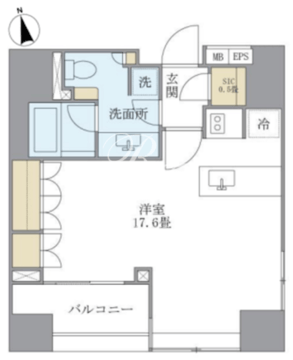 ラサンテ麻布十番 704 間取り図