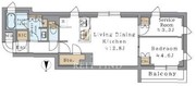 ディームス西早稲田 306 間取り図