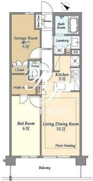 センチュリー尾山台グレイス 404 間取り図